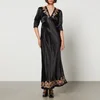 RIXO Zadie Embellished Satin Midi Dress - Image 1