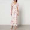 RIXO Evie Floral-Print Satin Midi Dress - Image 1