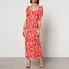 RIXO Alida Floral-Print Chiffon Midi Dress - UK 12 - Image 1