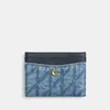 Coach Essential Quilted Denim and Leather Cardholder - Image 1