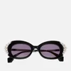 Vivienne Westwood Women's Pearl Cat Eye Sunglasses - Shiny Solid Black - Image 1