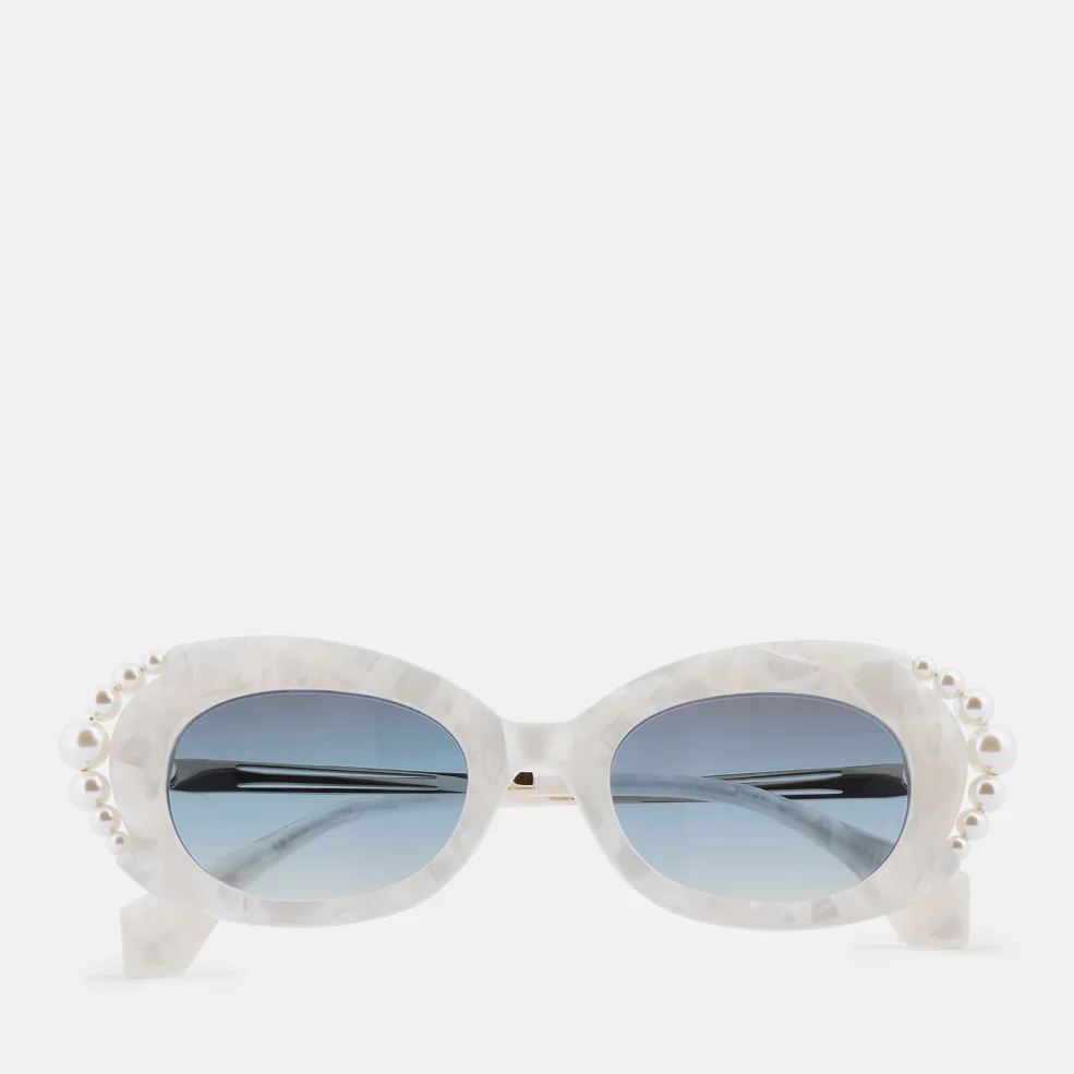 Vivienne Westwood Women's Pearl Cat Eye Sunglasses - Gloss White Pearl Image 1