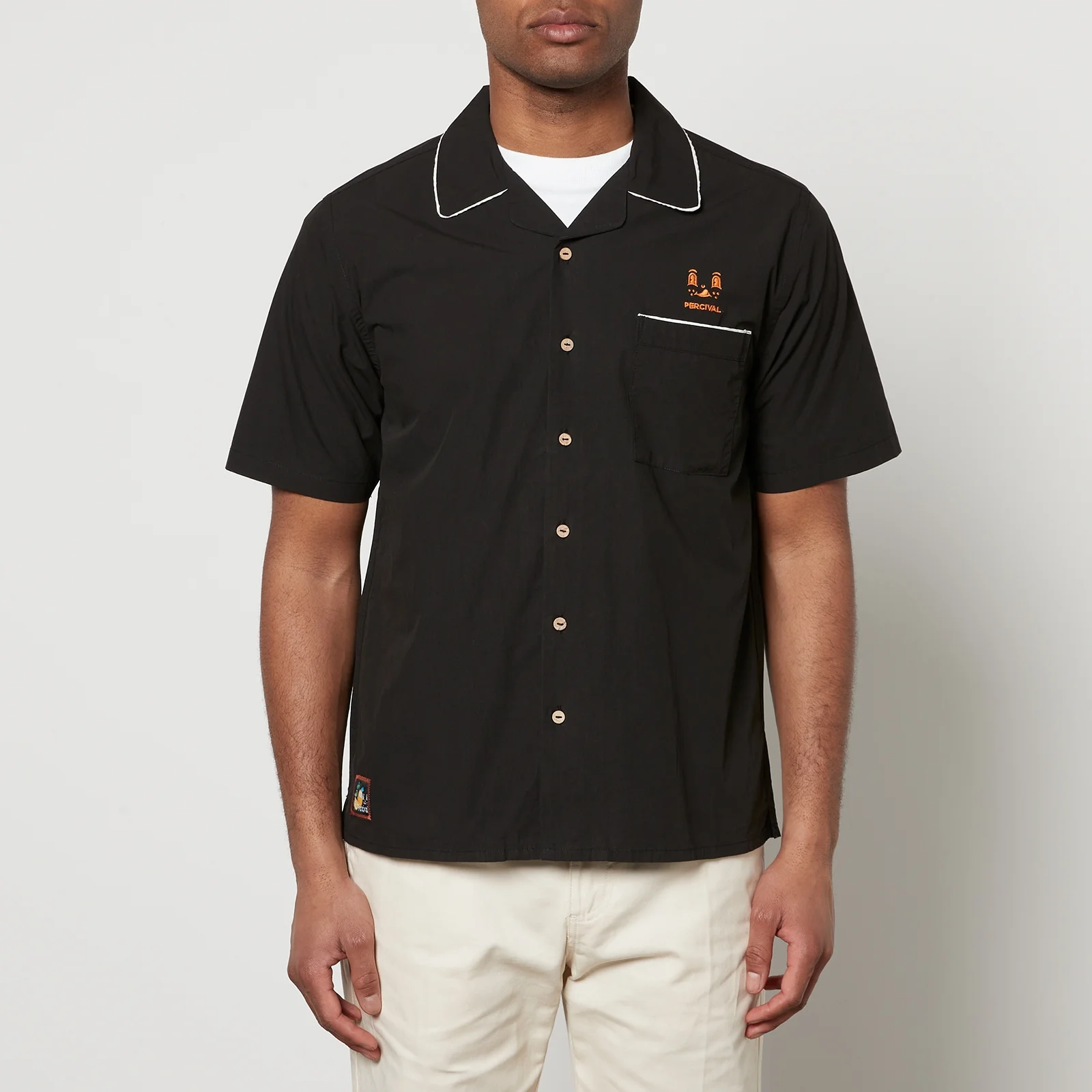 Percival PerciCo Cotton-Poplin Bowling Shirt Image 1
