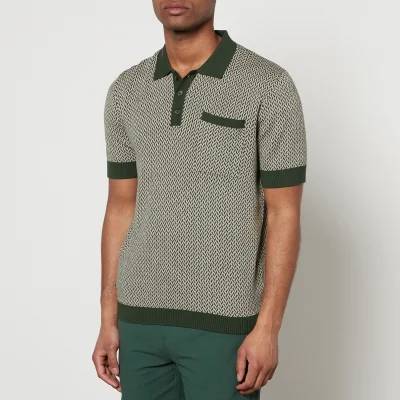 Percival Casa Martini Cotton-Jacquard Polo Shirt - XL