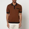 Percival Casa Martini Cotton-Jacquard Polo Shirt - S - Image 1