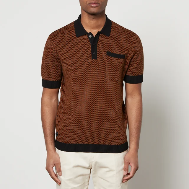Percival Casa Martini Cotton-Jacquard Polo Shirt