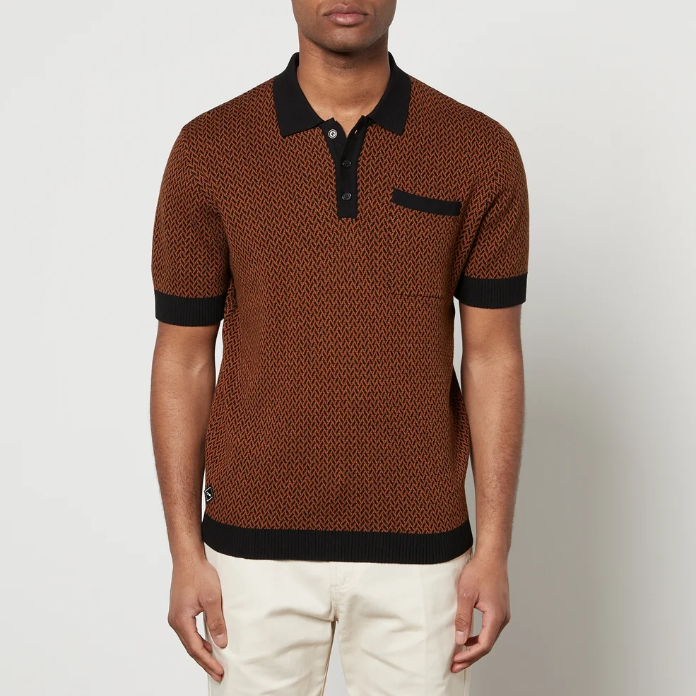 Percival Casa Martini Cotton-Jacquard Polo Shirt Image 1