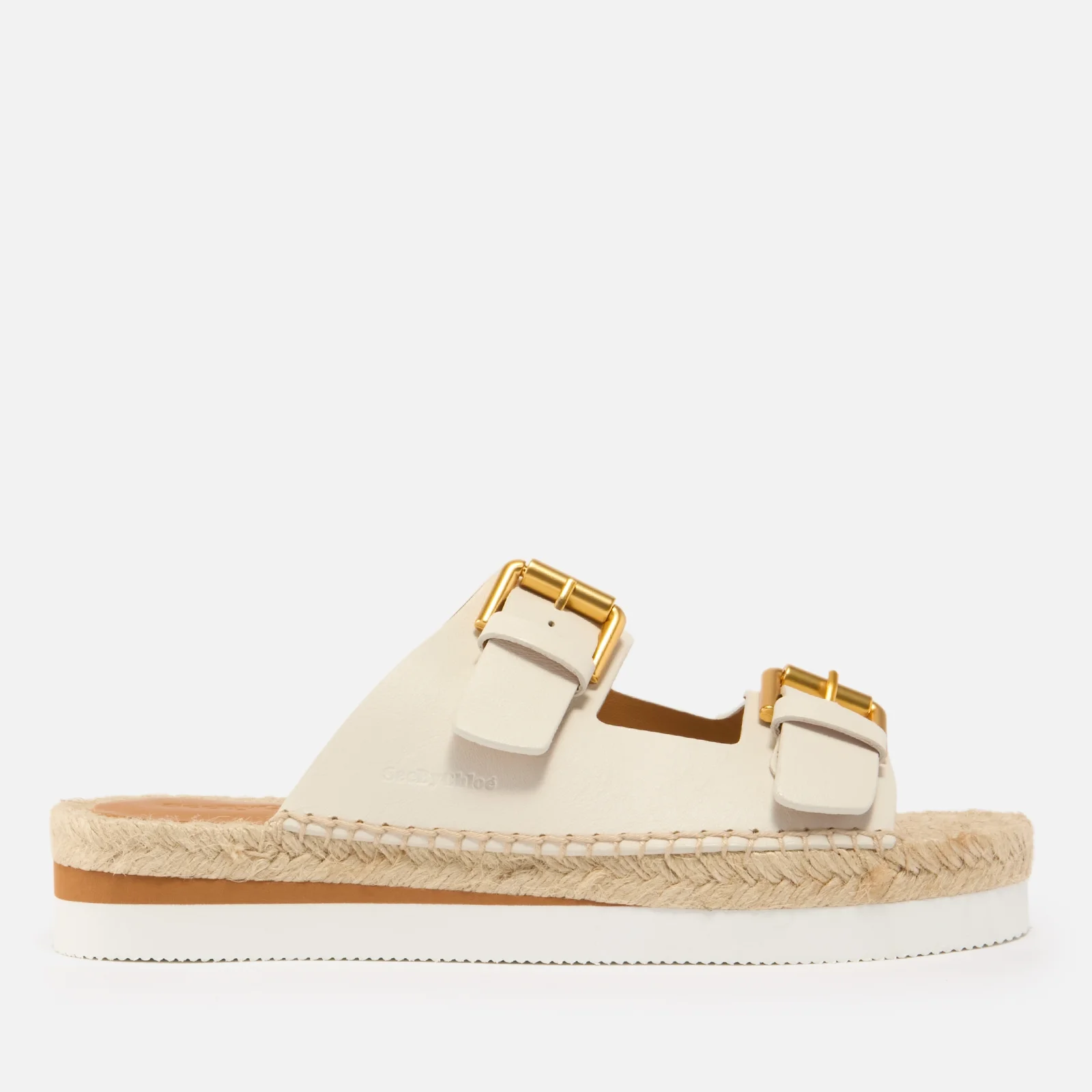 See By Chloé Women's Glyn Leather Double-Strap Espadrille Sandals Image 1