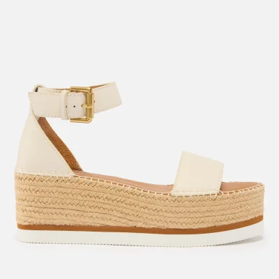See By Chloé Women's Glyn Leather Flatform Espadrille Sandals - 3