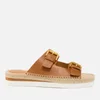 See By Chloé Women's Glyn Leather Double-Strap Espadrille Sandals - Image 1