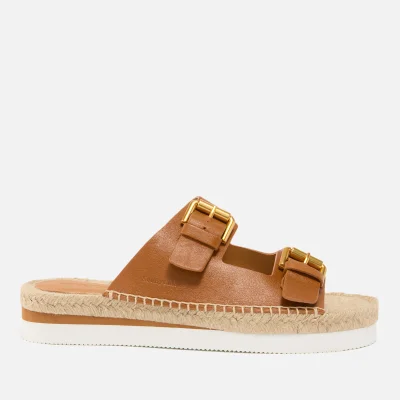 See By Chloé Women's Glyn Leather Double-Strap Espadrille Sandals - 8