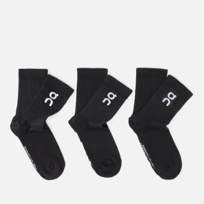 ON Men's 3-Pack Logo Socks - Black