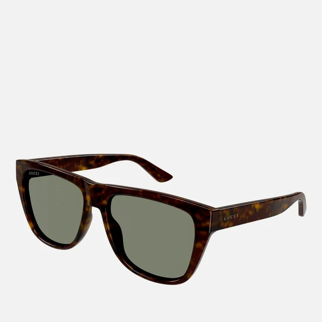 Gucci Minimal Logo Acetate Square-Frame Sunglasses