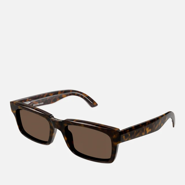 Balenciaga Weekend Acetate Rectangular-Frame Sunglasses