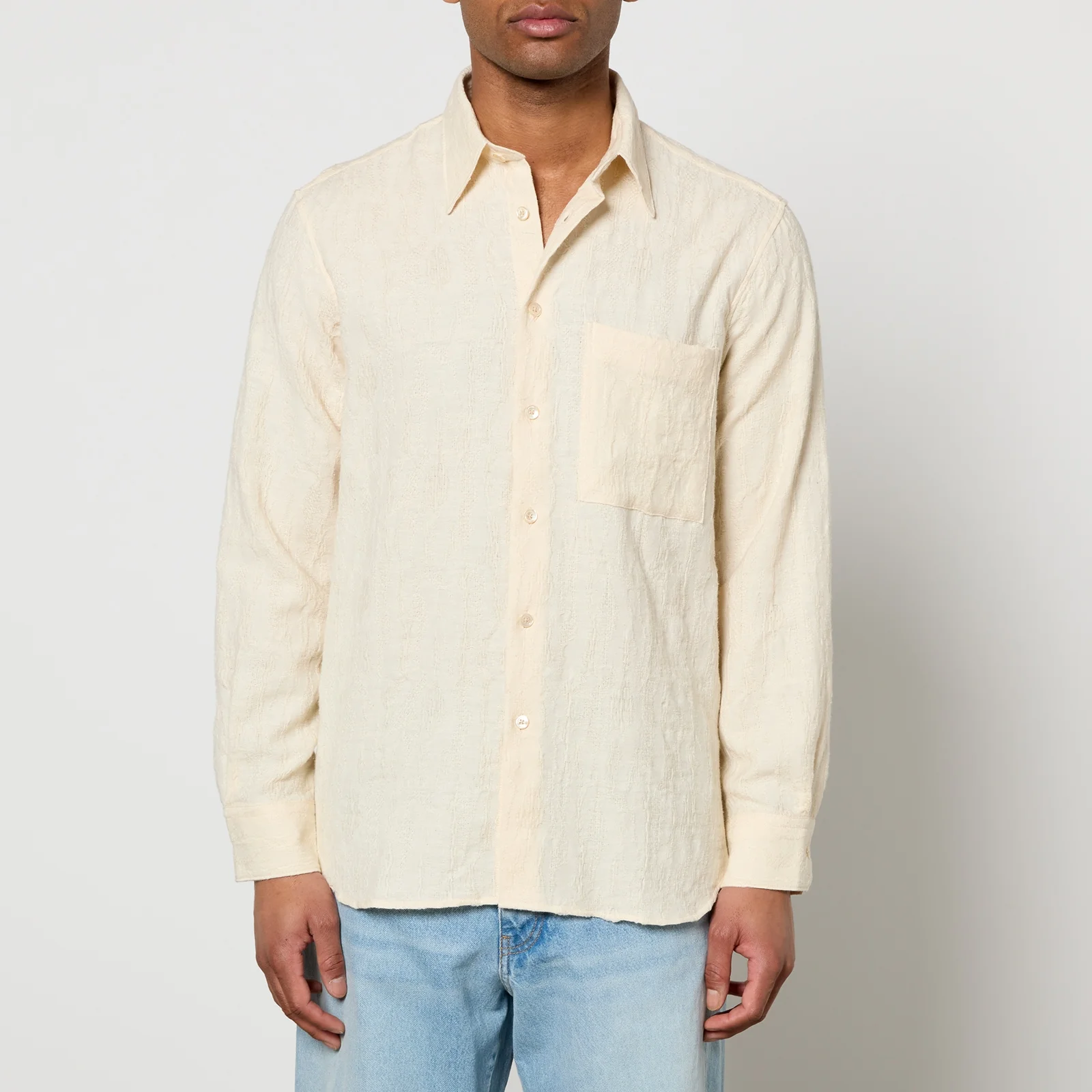 Sunflower Ace Textured Cotton-Jacquard Shirt - S Image 1