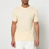 Sunflower Gym Checked Linen-Blend Jacquard T-Shirt - Image 1