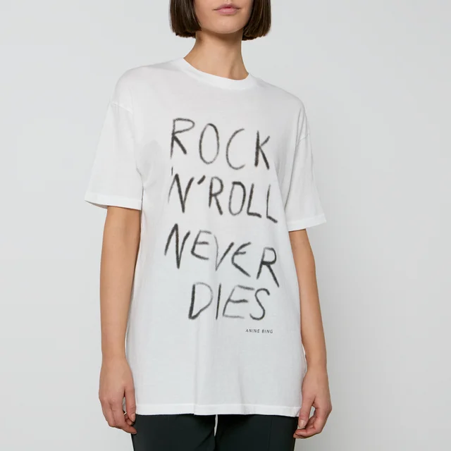 Anine Bing Walker Rock 'N' Roll Cotton-Jersey T-shirt