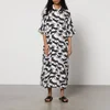 Anine Bing Julia Panther Animal-Print Chiffon Dress - XS - Image 1