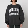Anine Bing Miles Logo-Appliquéd Organic Cotton-Fleece Sweatshirt - Image 1
