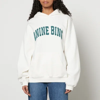 Anine Bing Harvey Logo-Appliquéd Organic Cotton-Jersey Hoodie