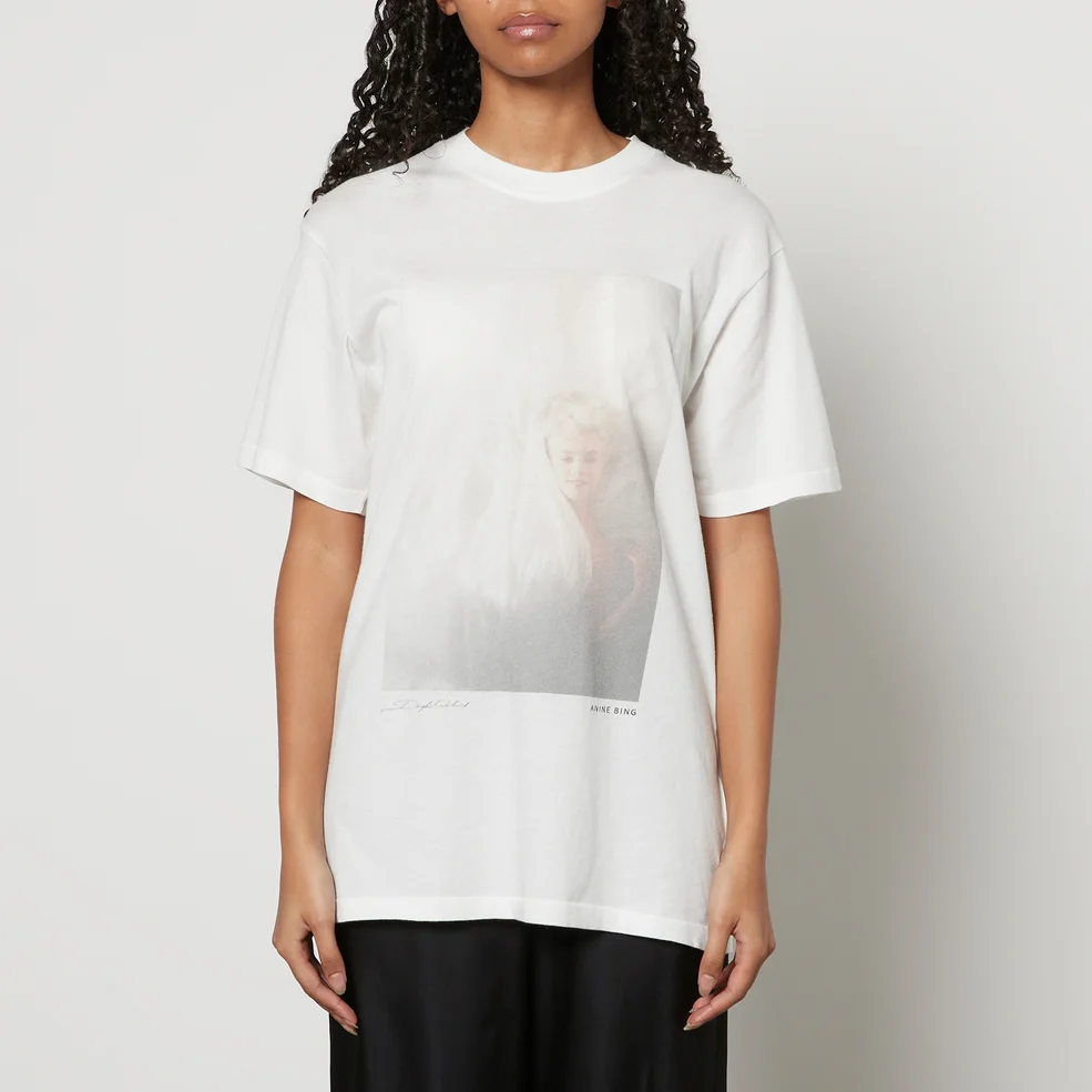 Anine Bing Lili Ab X Mm X Dk Logo Cotton T-Shirt Image 1