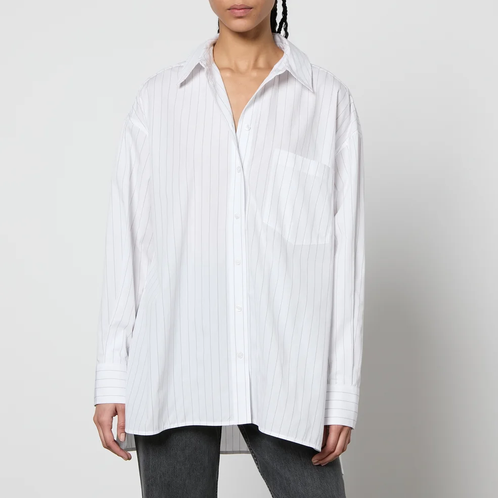 Anine Bing Chrissy Striped Cotton-Poplin Shirt Image 1