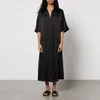 Anine Bing Julia Silk-Blend Satin Midi Dress - M - Image 1