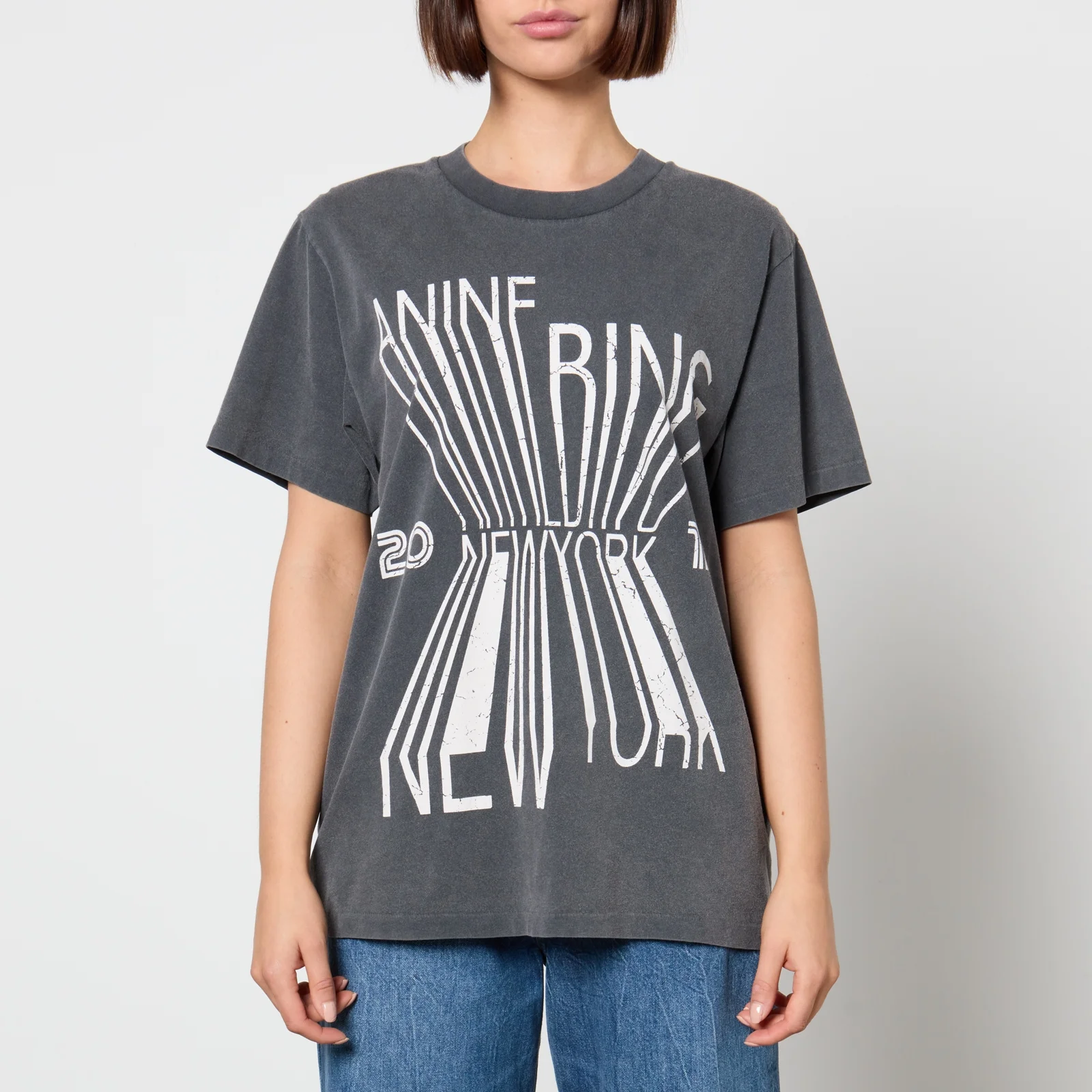 Anine Bing Colby Bing New York Cotton-Jersey T-Shirt Image 1