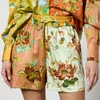 Alemais Hotel Lamu Spliced Floral-Print Organic Cotton Shorts - UK 10 - Image 1
