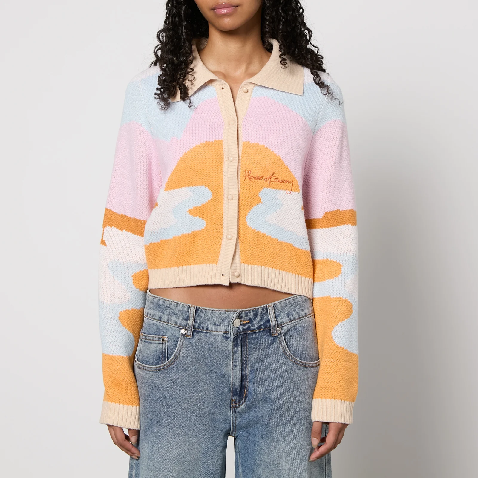 House of Sunny The Rise Tripper Jacquard-Knit Cardigan Image 1