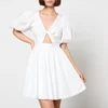 ROTATE Birger Christensen Cotton-Blend Poplin Mini Dress - Image 1
