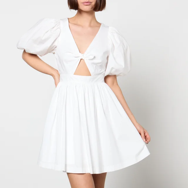 ROTATE Birger Christensen Cotton-Blend Poplin Mini Dress
