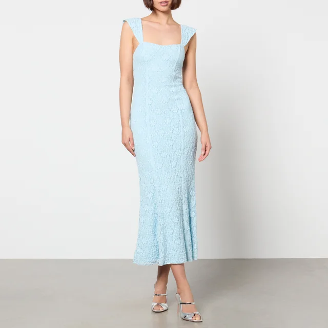 ROTATE Birger Christensen Floral-Embroidered Lace Dress