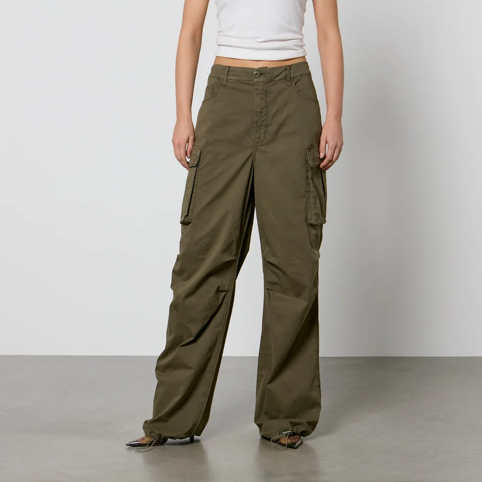 Good American Baggy Cotton-Blend Canvas Cargo Trousers Image 1