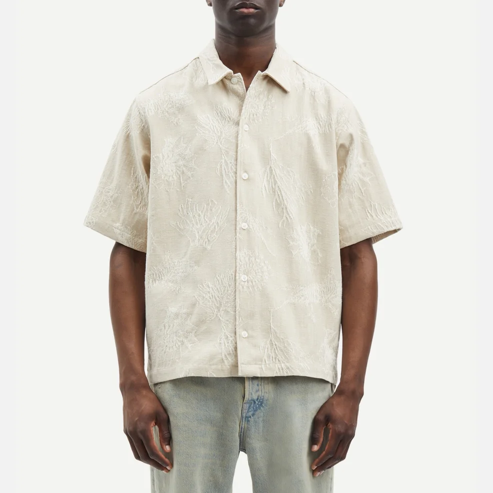 Samsøe Samsøe Embroidered Cotton-Blend Saayo Shirt Image 1