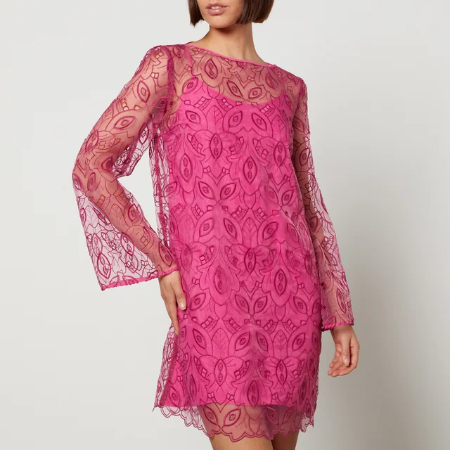 Max Mara Studio Bracco Petticoat Embroidered Tulle Dress