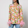 Kitri Emilia Floral-Print Tencel™ and Linen-Blend Blazer - UK 14 - Image 1