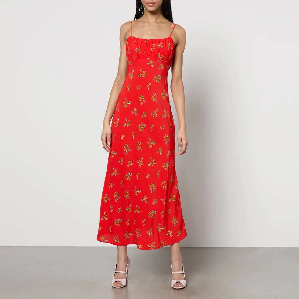 Kitri Velma Floral-Print Lenzing™ EcoVero™ Viscose-Blend Midi Dress - UK 6 Image 1