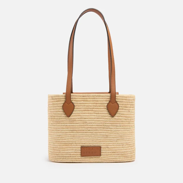 Strathberry The Strathberry Raffia and Leather Basket Bag