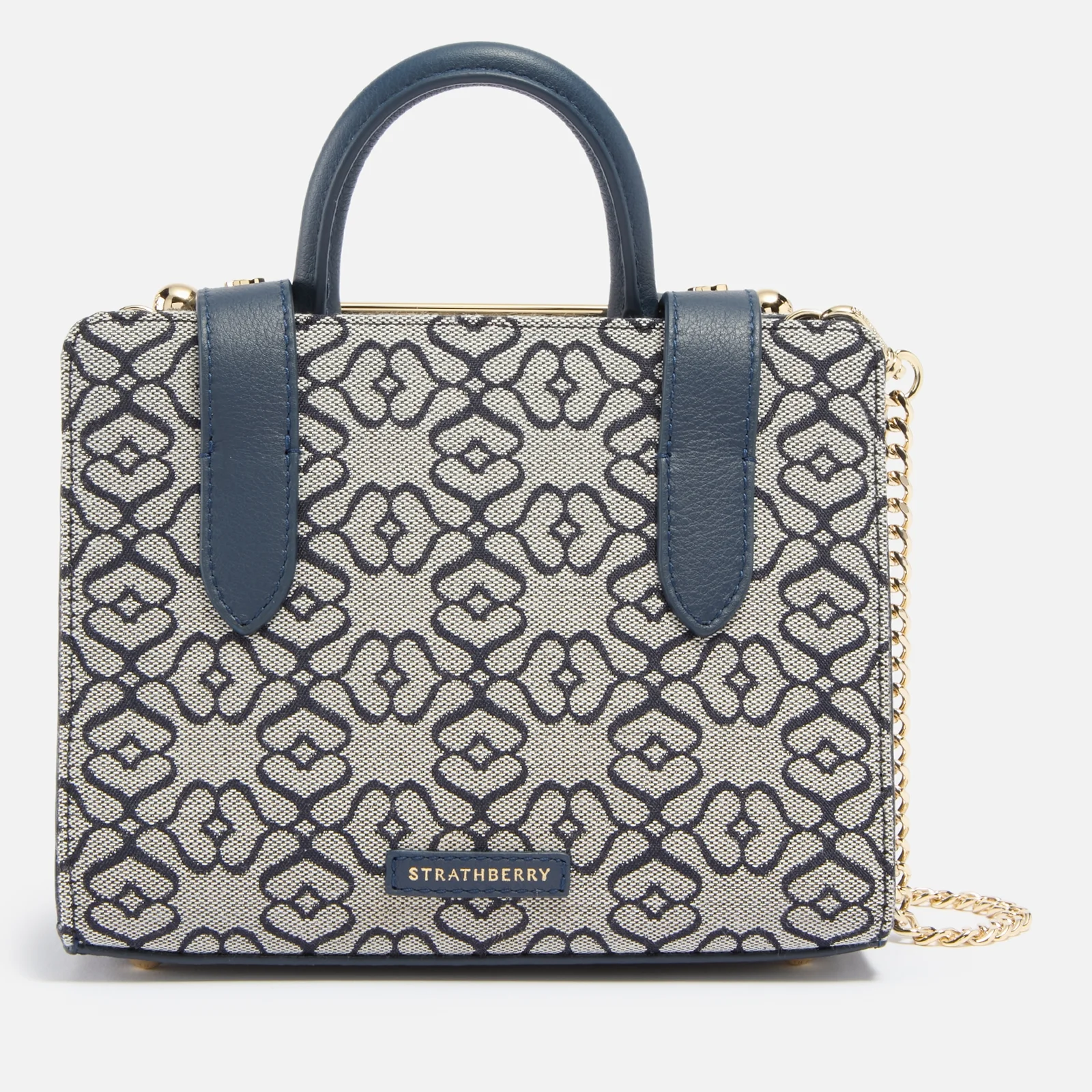 Strathberry Monogram Nano Leather-Trimmed Tote Bag Image 1