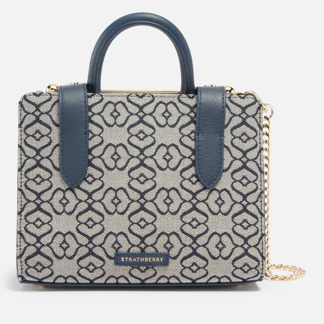 Strathberry Monogram Nano Leather-Trimmed Tote Bag
