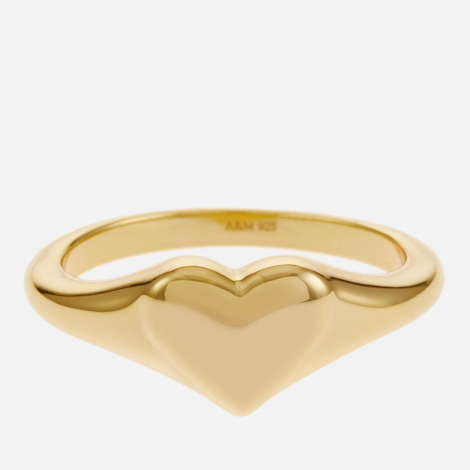 Astrid & Miyu Heart 18K Gold-Plated Sterling Silver Signet Ring Image 1