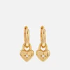 Astrid & Miyu Heart 18K Gold-Plated Sterling Silver Huggie Earrings - Image 1
