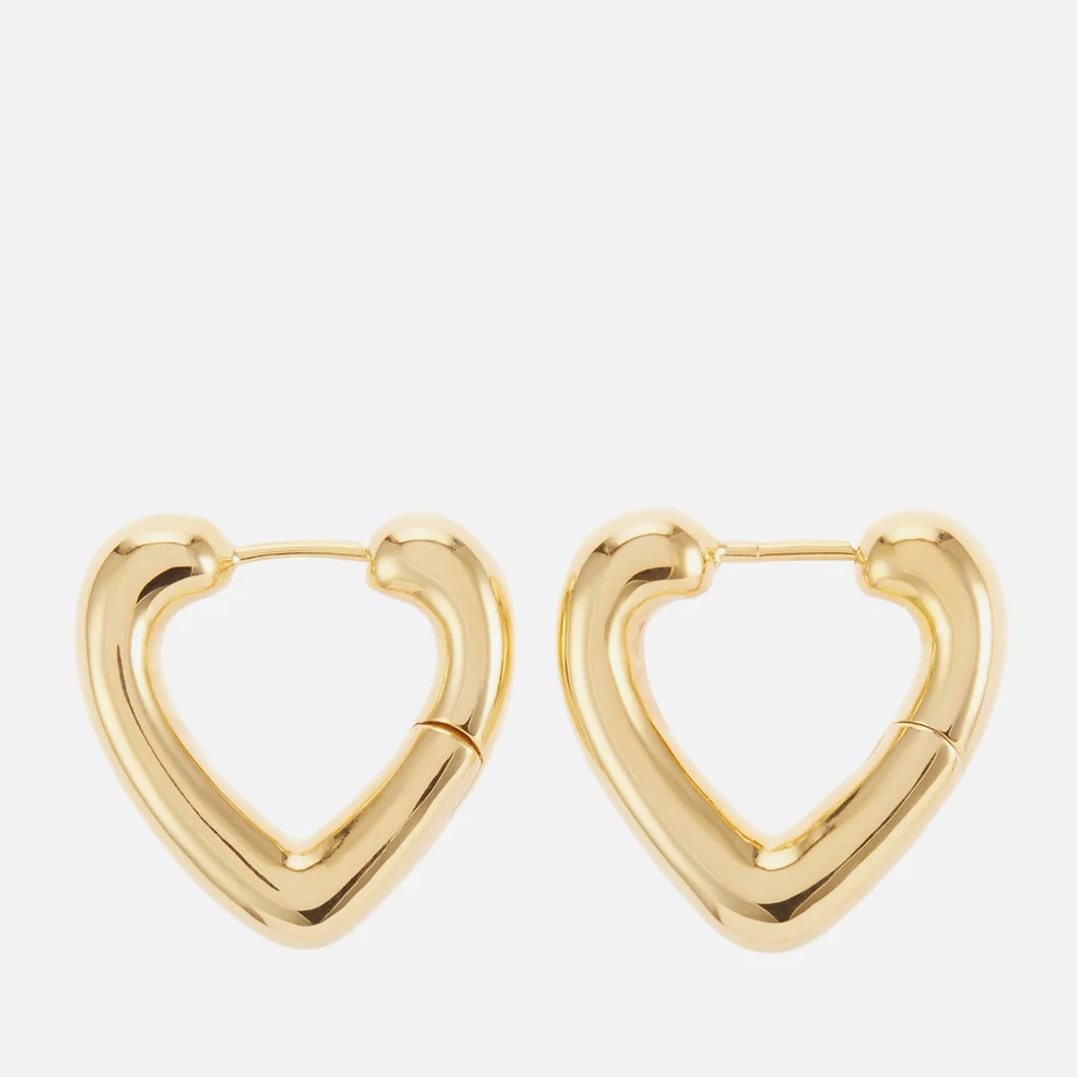 Astrid & Miyu Heart 18K Gold-Plated Sterling Silver Hoops Image 1
