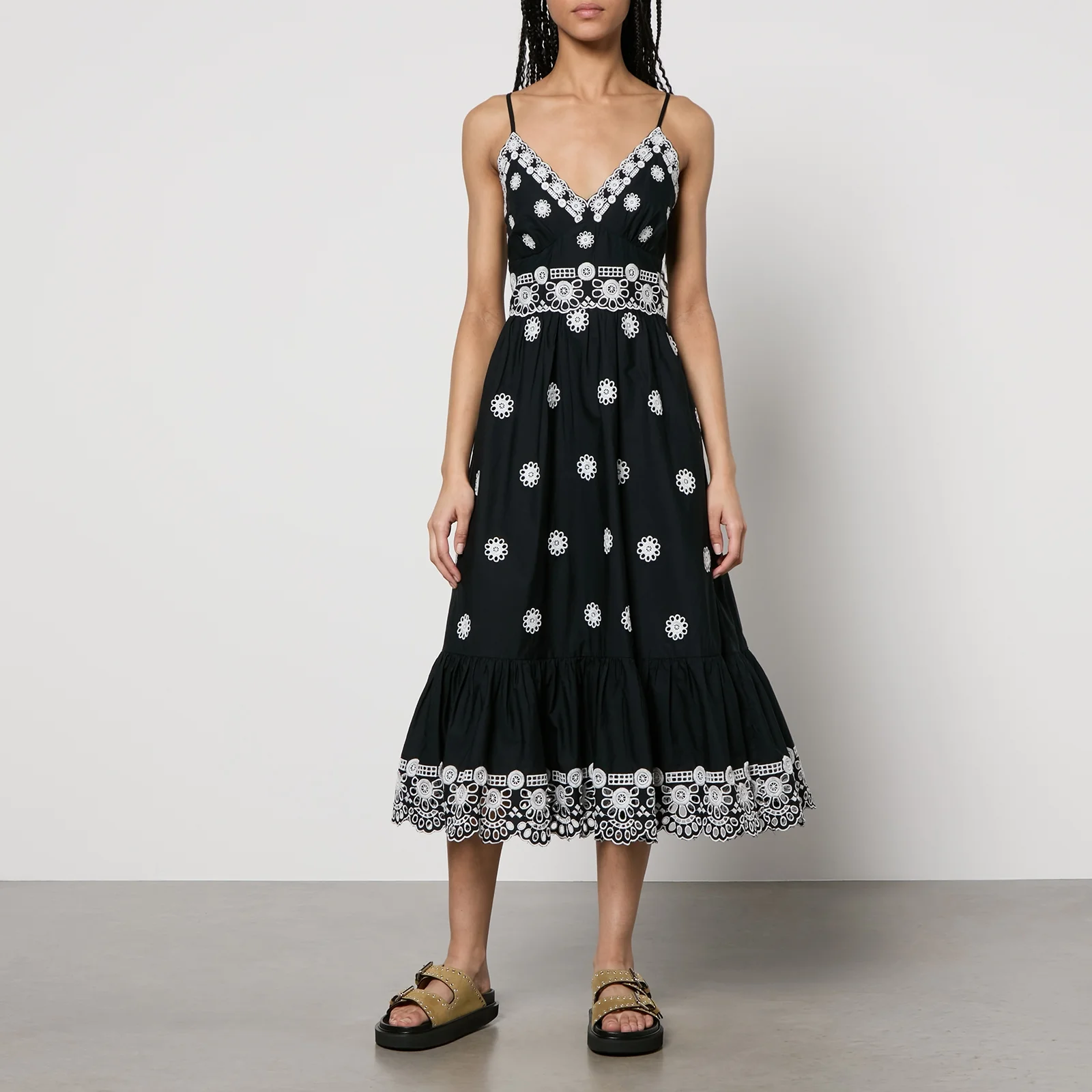 Sea New York Elysse Embroidered Cotton-Poplin Dress - US 2/UK 6 Image 1