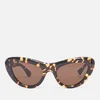 Bottega Veneta Tortoiseshell Acetate Cat-Eye Sunglasses - Image 1