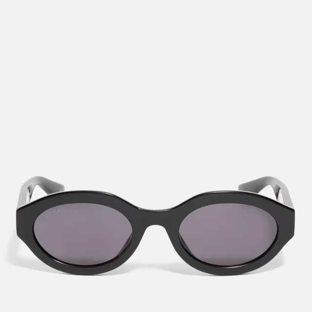 Gucci Women's Geometrical/Directional Sunglasses - Black/Black/Grey