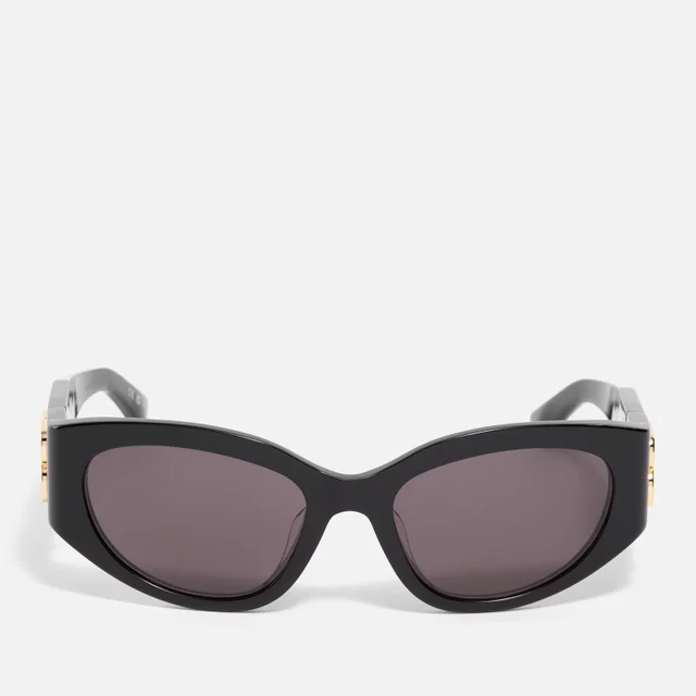 Balenciaga Women's Bossy Oval Acetate Sunglasses - Black