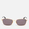 Bottega Veneta Metal Rectangle-Frame Sunglasses - Image 1
