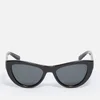 Saint Laurent Script Acetate Cat-Eye Sunglasses - Image 1